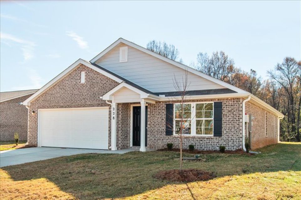 A house with a garage.