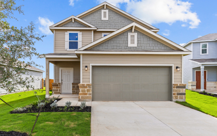 A house with a garage.