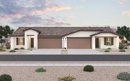 A house with a driveway.