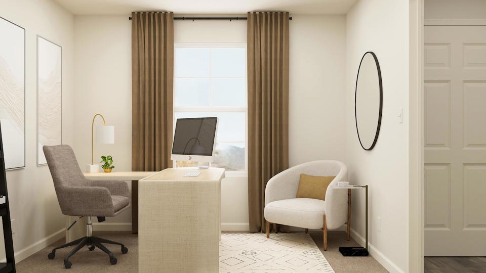 Additional bedroom can be used as office space.