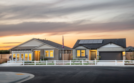 A building with a fence around it.
