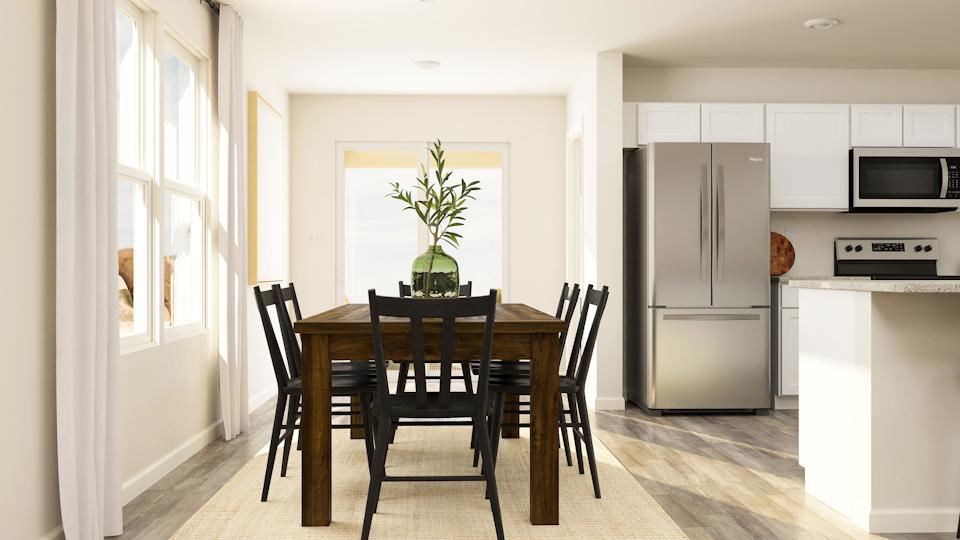 Dining area off the kitchen. 