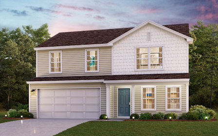 A house with a garage.