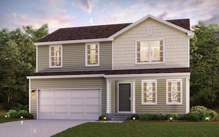 A house with a garage.