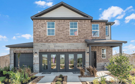A house with glass doors.