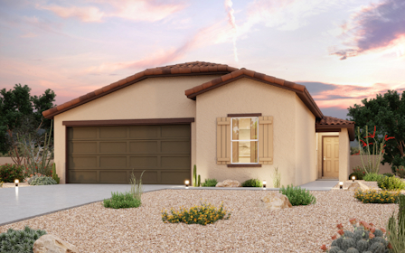 A house with a garage.